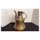Turkish hammered copper and brass coffee pot