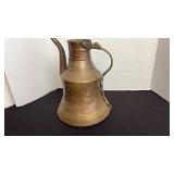 Turkish hammered copper and brass coffee pot