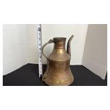 Turkish hammered copper and brass coffee pot