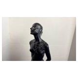 Vintage Anthony Cipriano ballerina sculpture in black resin 14 in