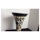 Ceramic painted vase 14 inches