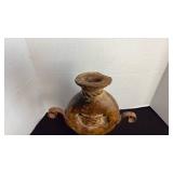 Metal and clay vase 12 inches