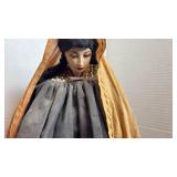 Antique late 1800s pair of handmade dolls, Asian man and ladies signed by Ruth Filippone