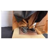 Antique late 1800s pair of handmade dolls, Asian man and ladies signed by Ruth Filippone