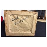 Antique late 1800s pair of handmade dolls, Asian man and ladies signed by Ruth Filippone