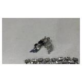 Womens bracelets and pair of earrings