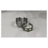 Womens pair of earrings and bracelets