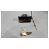 Vintage gold toned pocket address book with pages and more