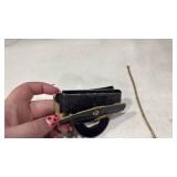 Vintage gold toned pocket address book with pages and more