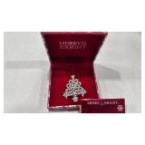 Holiday pin and earrings