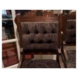Pair of antique Eastlake style upholstered chairs
