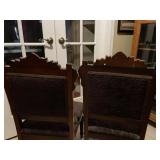 Pair of antique Eastlake style upholstered chairs