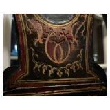 Pair of Napoleon III style chairs with ornate brass inlaid details (some of the brass is loose)