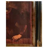 Canvas wall decor in ornate frame 32 x 26 in