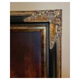 Canvas wall decor in ornate frame 32 x 26 in