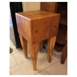 Butcher block side table 34 x 18 x 18 in