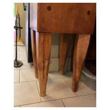 Butcher block side table 34 x 18 x 18 in