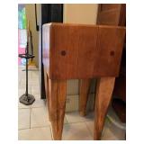 Butcher block side table 34 x 18 x 18 in