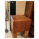 Butcher block side table 34 x 18 x 18 in