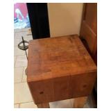 Butcher block side table 34 x 18 x 18 in