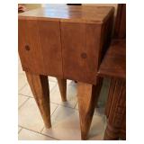 Butcher block side table 34 x 18 x 18 in