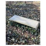 Concrete garden bench 14 x 41 x 15 in VERY HEAVY will need help and equipment to remove. Easy alley to backyard access.