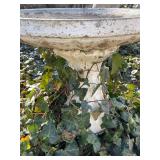 Concrete 2 piece birdbath approximately 25 x 23 x 23 inVERY HEAVY will need help and equipment to remove. Easy alley to backyard access.