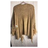 Reba Brand knit sweater with fringe size large, new tags still attached
