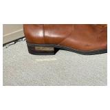 Vince Camuto tan leather boots womens size 9 never  worn with boot shapers
