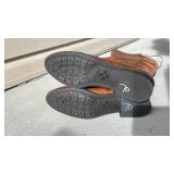 Vince Camuto tan leather boots womens size 9 never  worn with boot shapers