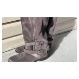 Gianni Bini brown leather boots womens size 9.5 never worn with boot shapers