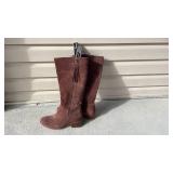 Naturalizer brown leather boots womens size 9.5 never worn with boot shapers