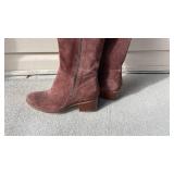 Naturalizer brown leather boots womens size 9.5 never worn with boot shapers