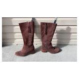 Naturalizer brown leather boots womens size 9.5 never worn with boot shapers