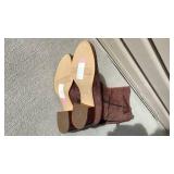 Naturalizer brown leather boots womens size 9.5 never worn with boot shapers