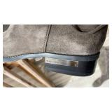 Vince Camuto gray leather boots womens size 9 never worn with boot shapers