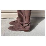 Antonio Melani brown leather boots womens size 9 never worn with boot shapers