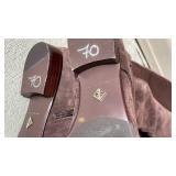 Antonio Melani brown leather boots womens size 9 never worn with boot shapers