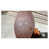 Lucky Brand brown leather fringe boots womens size 9.5 never worn with boot shapers