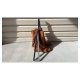 Lucky Brand brown leather fringe boots womens size 9.5 never worn with boot shapers