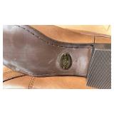 Fossil brown leather boots womens size 10 never worn with original box