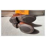 Miz Mooz brown leather boots womens size 41 never worn new with box