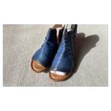 Miz Mooz blue leather sandals womens size 49 never worn brand new with box