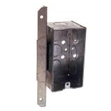 4 in. H x 2 in. W x 2-1/8 in. D Steel Metallic 1-Gang Welded Handy Box with Eight 1/2 in. KO