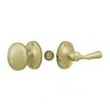 Deltana SDL980U3-UNL Storm Door Latch, Round Tubular Lock, Unlacquered Bright Brass Finish