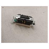 Leviton 20 Amp Decora Plus Commercial Grade 3-Way Lighted Rocker Switch with Pilot Light, Light Almond 5633-2T