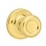 Kwikset Mobile Home Polished Brass Steel Passage Door Knob 3 Right or Left Handed