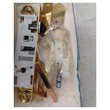 Wright Products VMT115PB Door Lever Lockset  Solid Brass  1-1/8 to 2 in Thick Door  3/4 in Backset