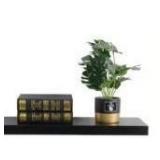 Origin 21 7.87-in D x 23.62-in L Black MDF Rectangular Floating shelf