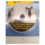 Danco 3 in. Brushed Nickel Gray Round Plastic Overflow Plate